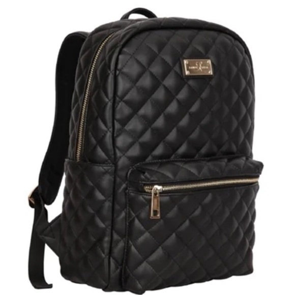 Sandy Lisa St. Tropez -Quilted Backpack - black - made for laptops- sold by Dell - Picture 3 of 12